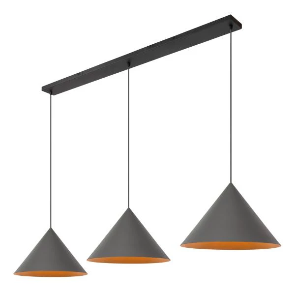 Lucide SPITZE - Suspension - 3xE27 - Gris | Vibes - détail 3